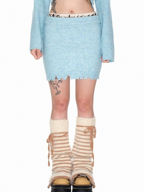ミニスカート YOUTHBATH Damage band mini skirt 4BNY252 YOUTHBATH】Damage band mini skirt | OUR BRAND,YOUTHBATH