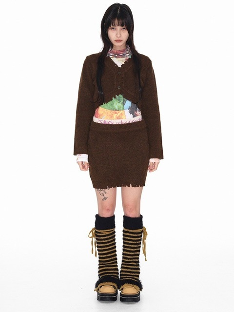 ミニスカート YOUTHBATH Damage band mini skirt 4BNY252 YOUTHBATH】Damage band mini skirt | OUR BRAND,YOUTHBATH