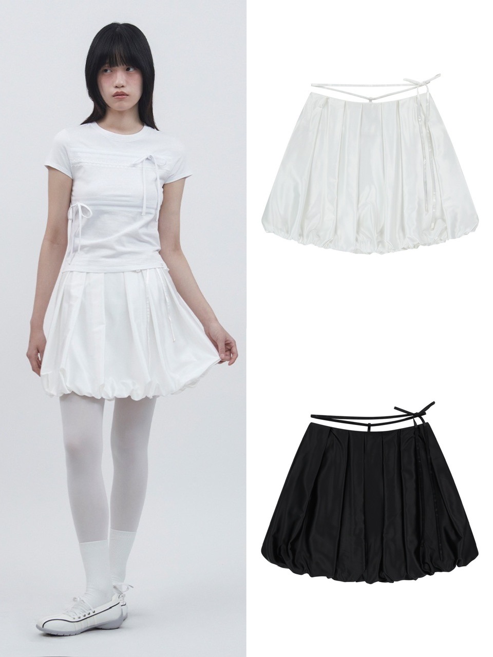 【TUOMIO】SATIN BALLOON SKIRT ★韓国人気★ 追跡付 TUOMIO】SATIN BALLOON SKIRT | OUR BRAND,TUOMIO | PRESSING