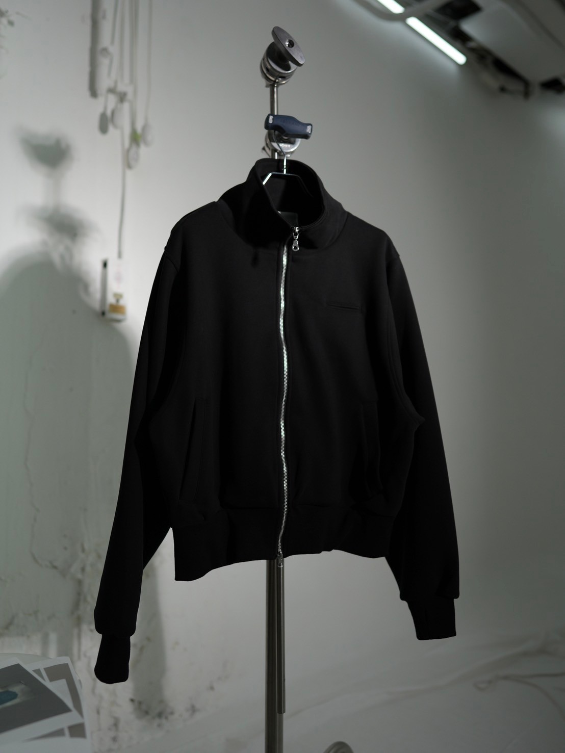 ボウエー　BONDING ZIP UP JACKET CS】Bonding high-neck zip jacket (black) | OUR BRAND