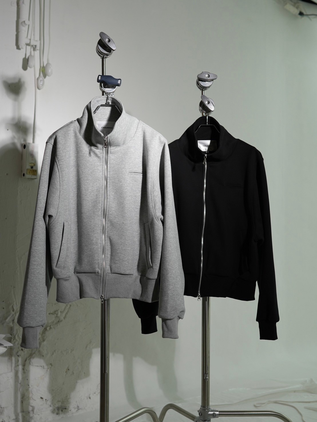 CS】Bonding high-neck zip jacket (black) | OUR BRAND,Chikashitsu +