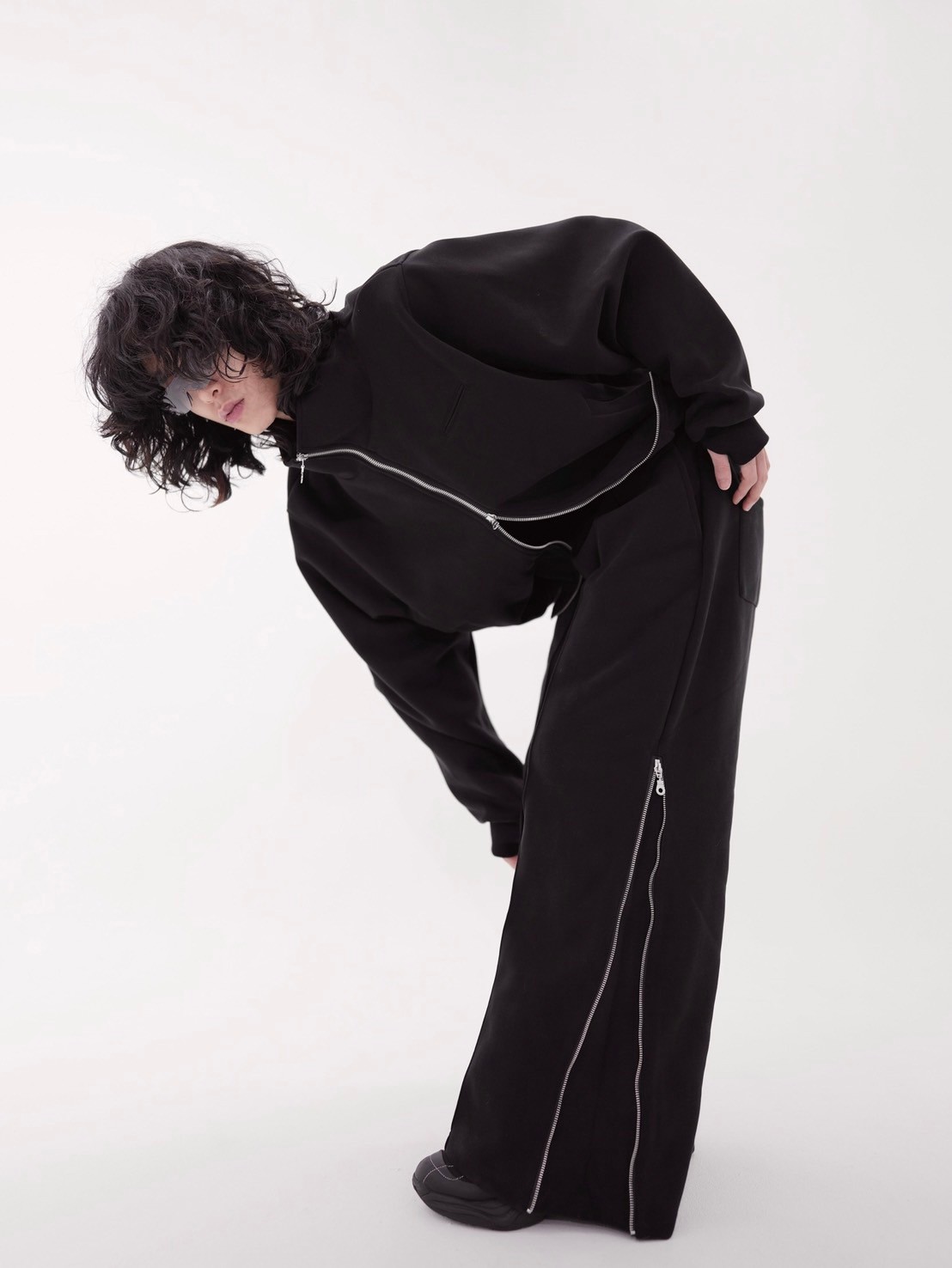 【attachment】High Neck Jacket CS】Bonding high-neck zip jacket (black) | OUR BRAND,Chikashitsu +