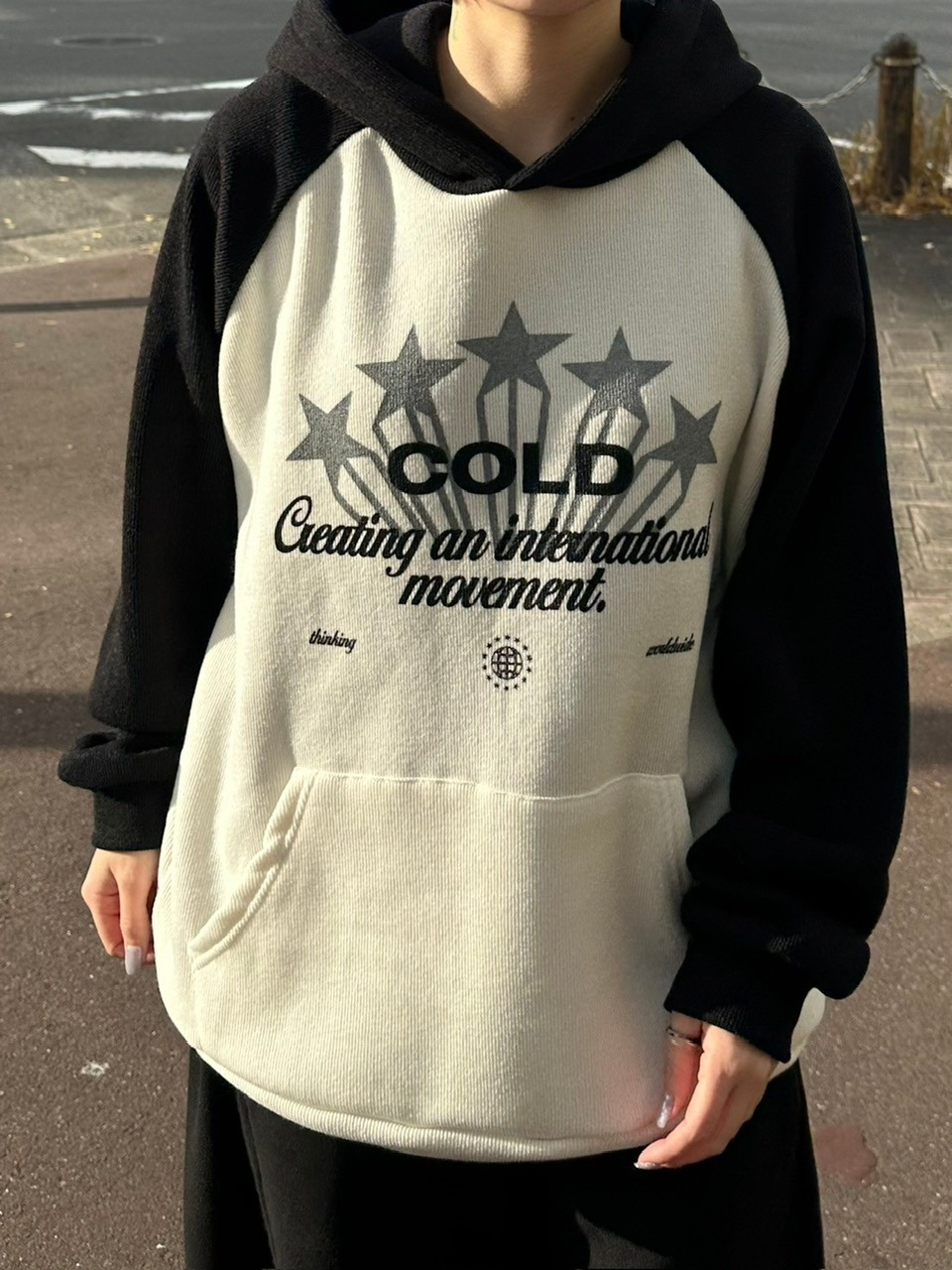 受注制【youll】raglan rib hoodie