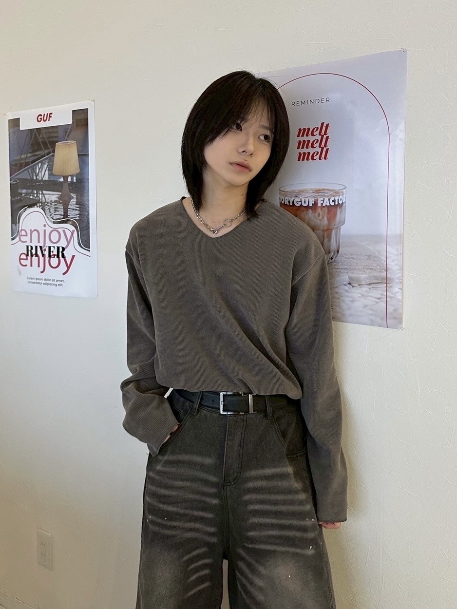 LUV CODE】v neck rib knit (3color) | OUR BRAND,LUV CODE