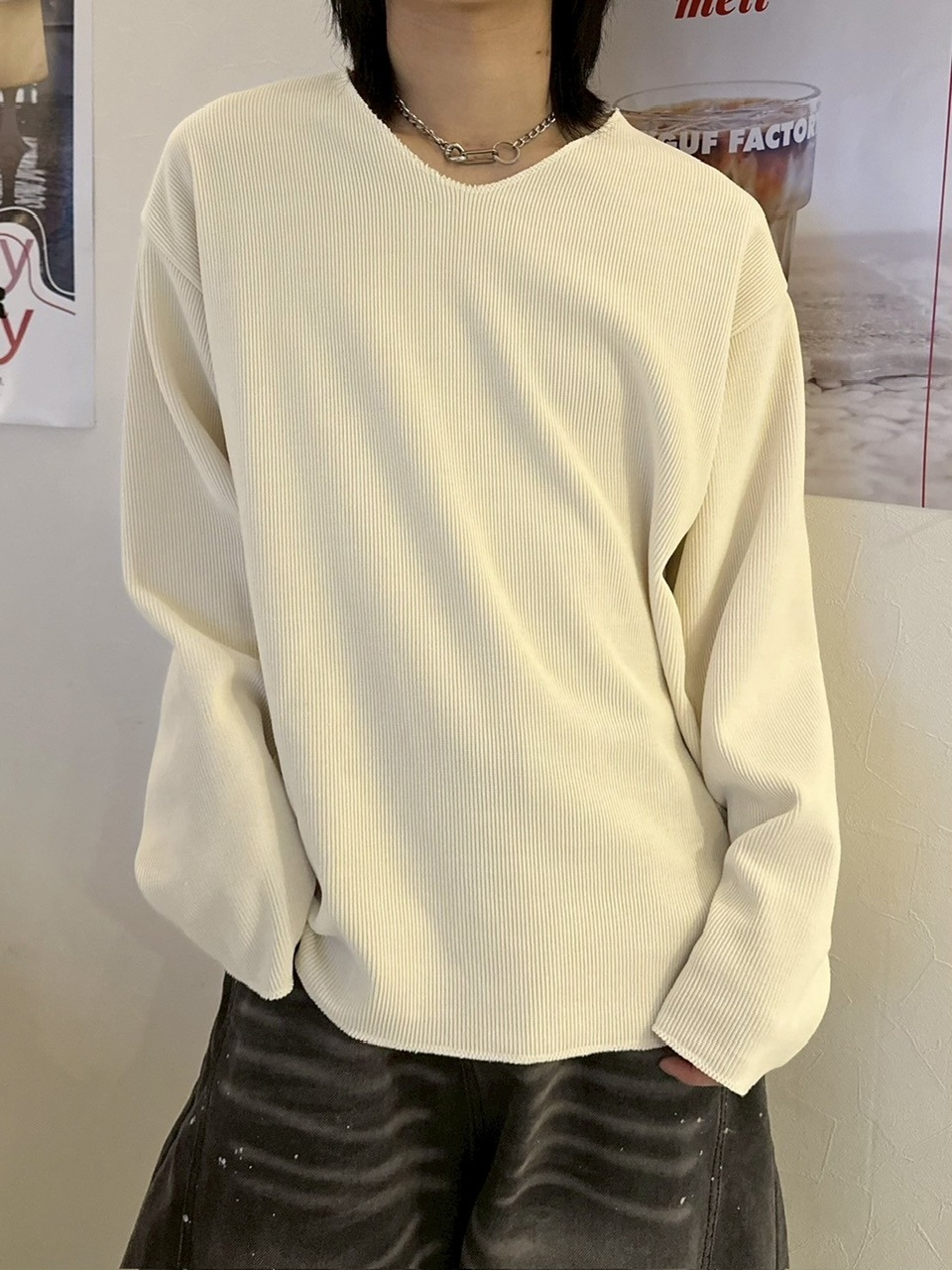 LUV CODE】v neck rib knit (3color) | OUR BRAND,LUV CODE