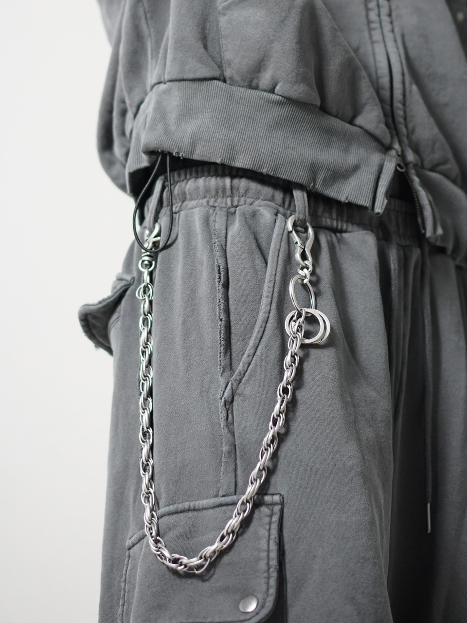 CHIKASHITSU PLUS HIGH】4 pocket dirty wash sweat cargo pants