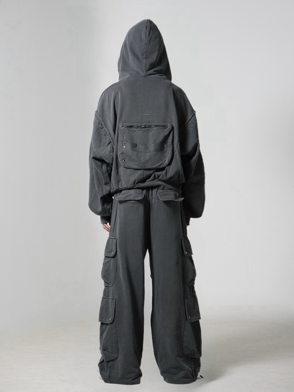 chikashitsu + tokyo 4ポケット　カーゴスウェット CHIKASHITSU PLUS HIGH】4 pocket dirty wash sweat cargo pants