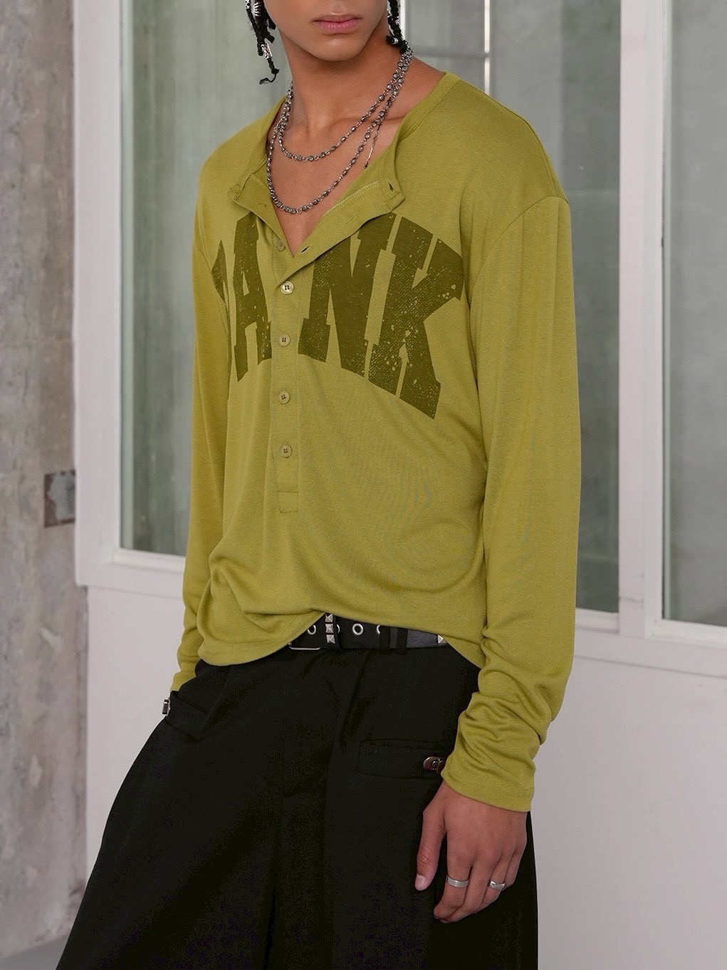 【ESC STUDIO】DANK henley long sleeves