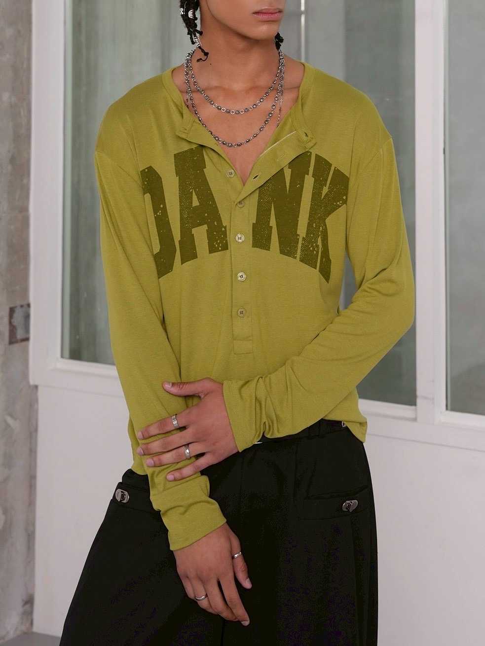 【ESC STUDIO】DANK henley long sleeves