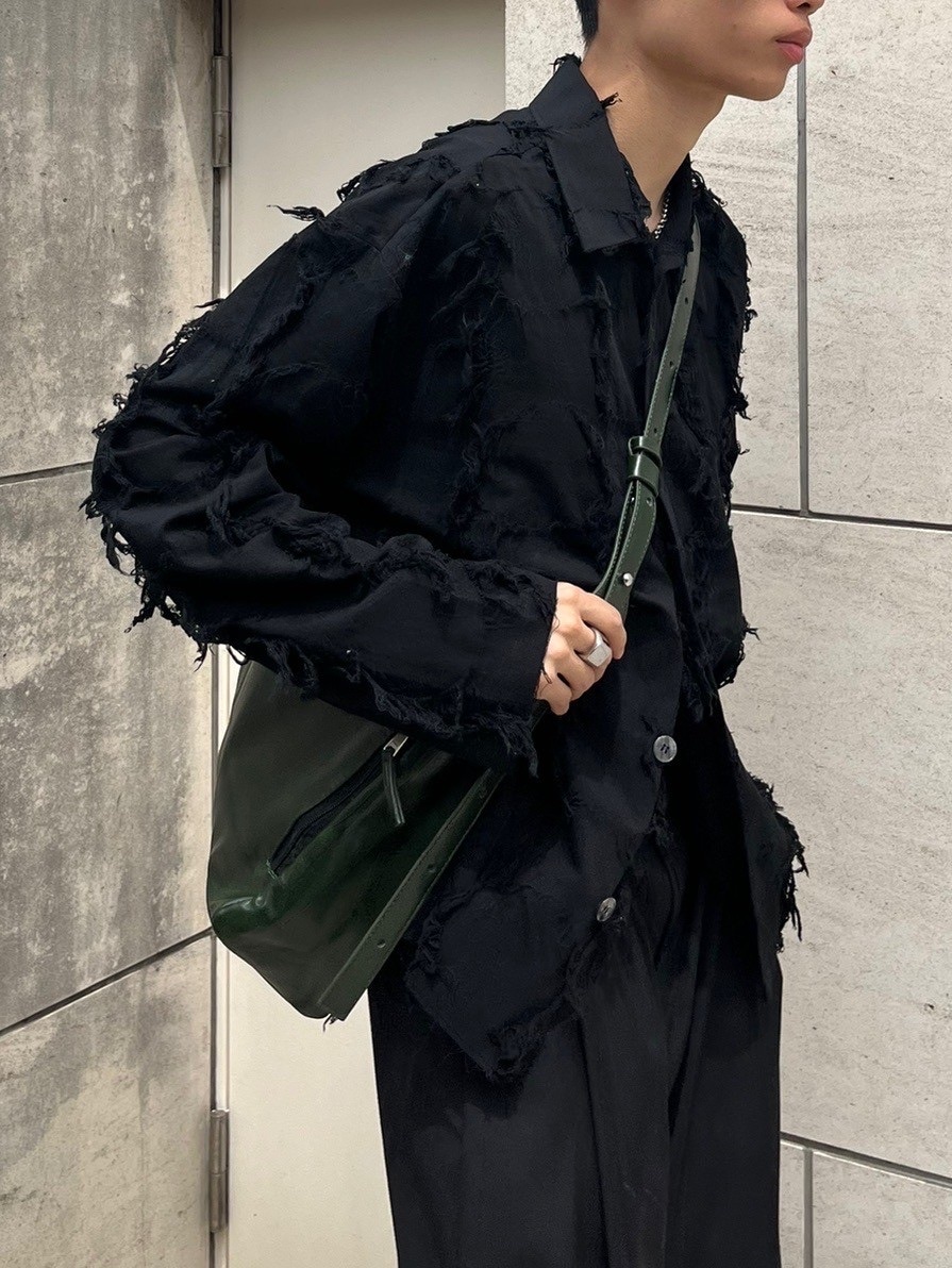 受注制【Chikashitsu +】vegan leather box belt bag (2color)