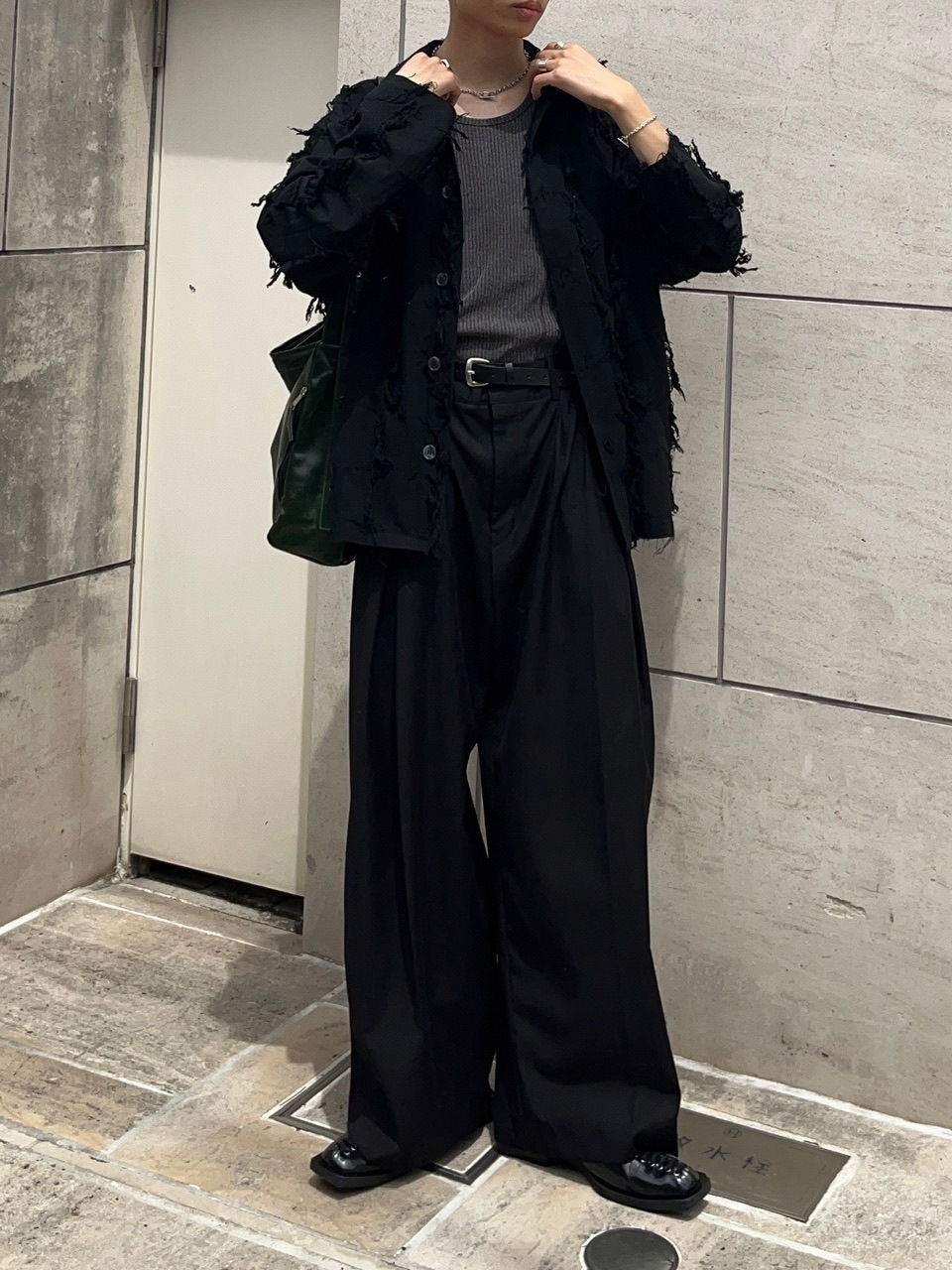 受注制【Chikashitsu +】vegan leather box belt bag (2color)