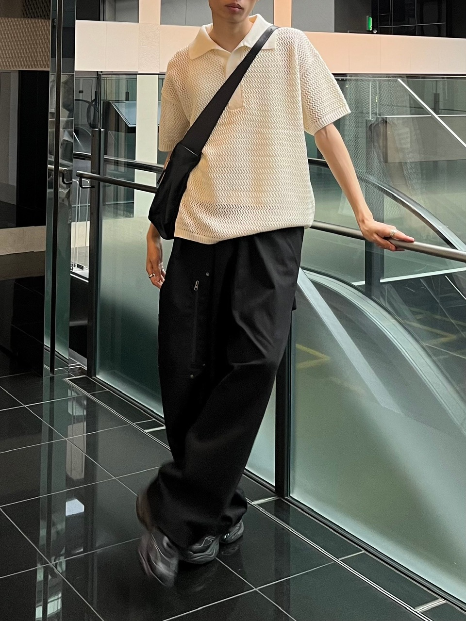 受注制【Chikashitsu +】vegan leather box belt bag (2color)