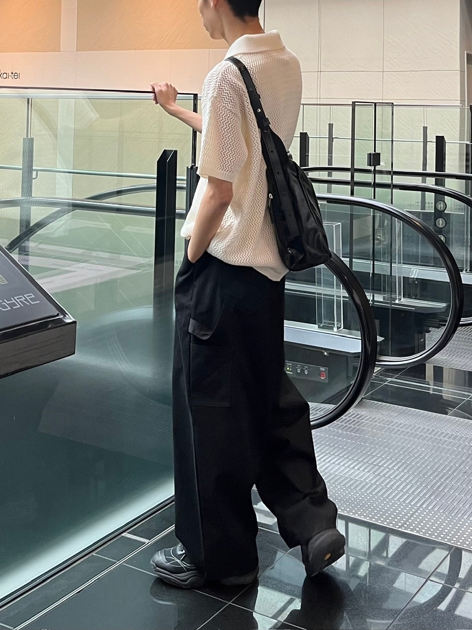 受注制【Chikashitsu +】vegan leather box belt bag (2color)