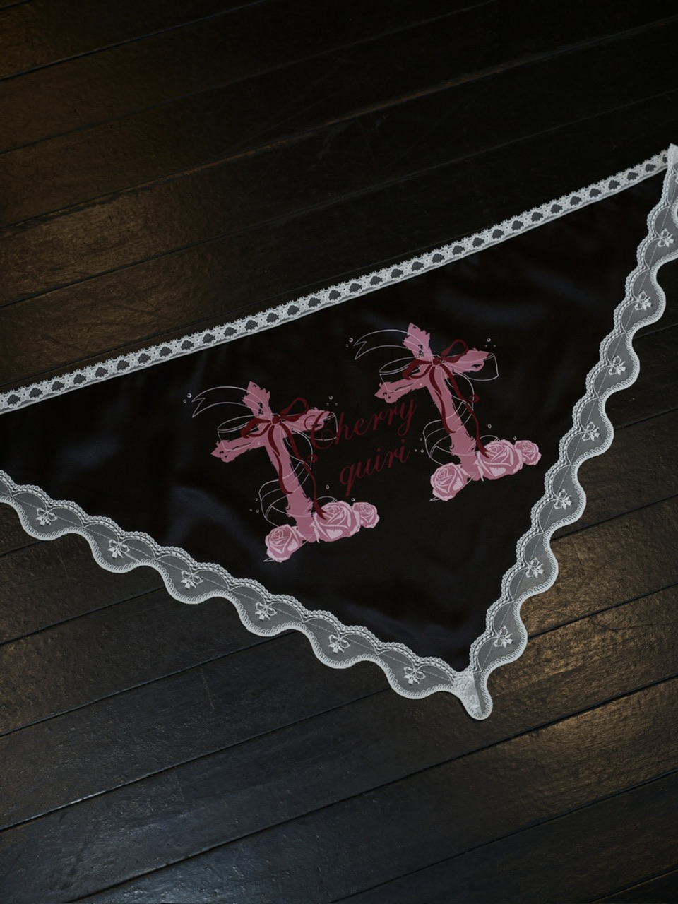 【新品未開封】Cherry-Pattern Scarf & Tote Set CHERRYQUIRI】lace multi scarf | OUR BRAND,CHERRYQUIRI