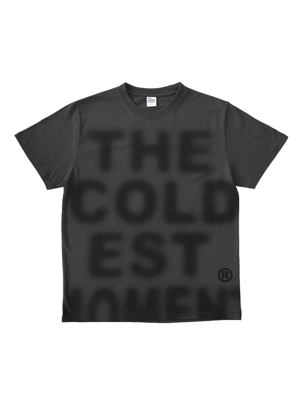 Tシャツ・カットソー THE COLDEST MOMENT TCM tie T charcoal THECOLDESTMOMENT】TCM blur logo T | OUR BRAND