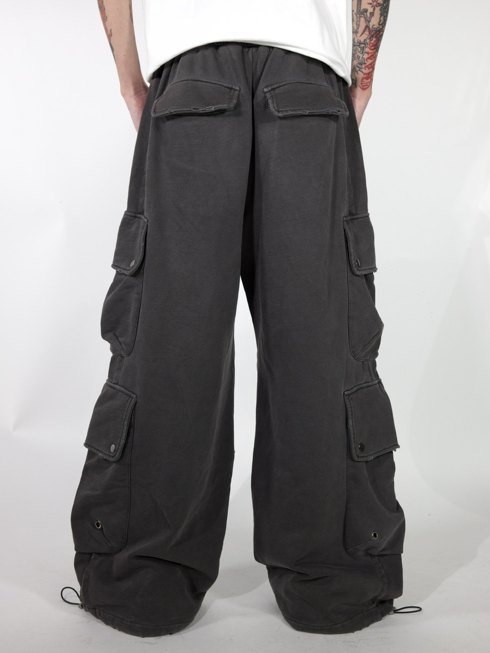 パンツ  luo/4 POCKETS CARGO PANTS CHIKASHITSU PLUS HIGH】4 pocket dirty wash sweat cargo pants