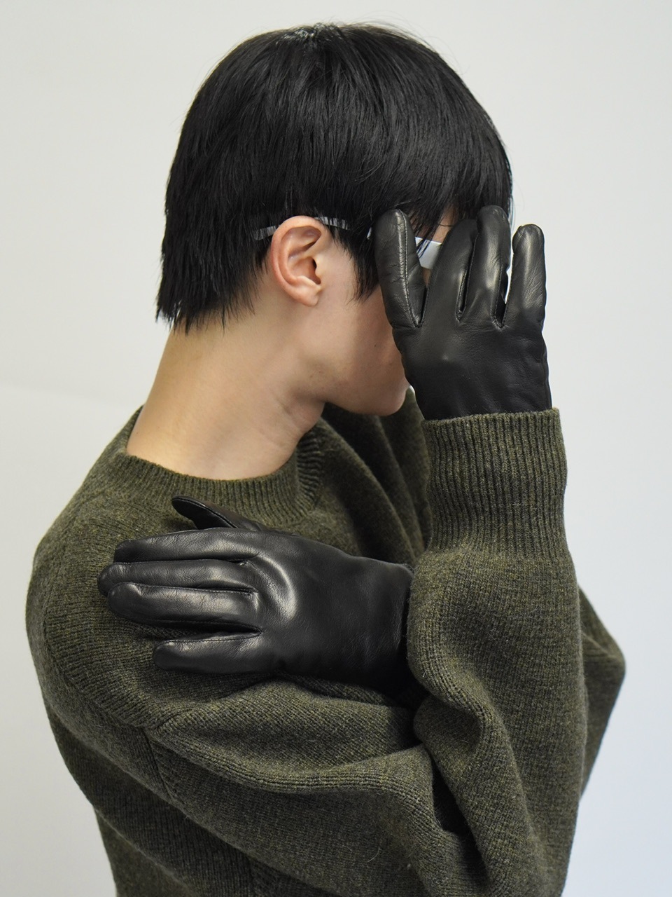 ^o^ BLACK LAMB LEATHER GLOBE 2798P 手袋 東京店WEB限定受注制【Chikashitsu +】Lamb Leather Gloves