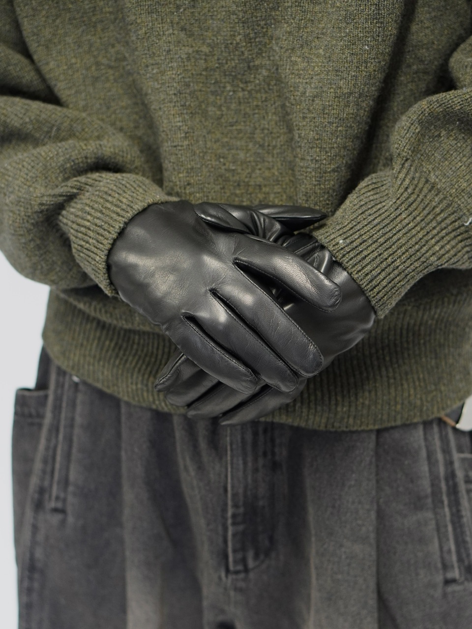 ^o^ BLACK LAMB LEATHER GLOBE 2798P 手袋 東京店WEB限定受注制【Chikashitsu +】Lamb Leather Gloves