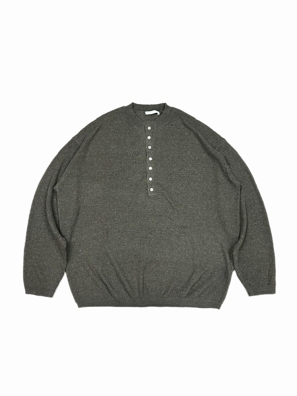 【Chikashitsu +】light touch henry neck knit / 【チカシツプラス】ライトタッチへンリーネックニット (3color)