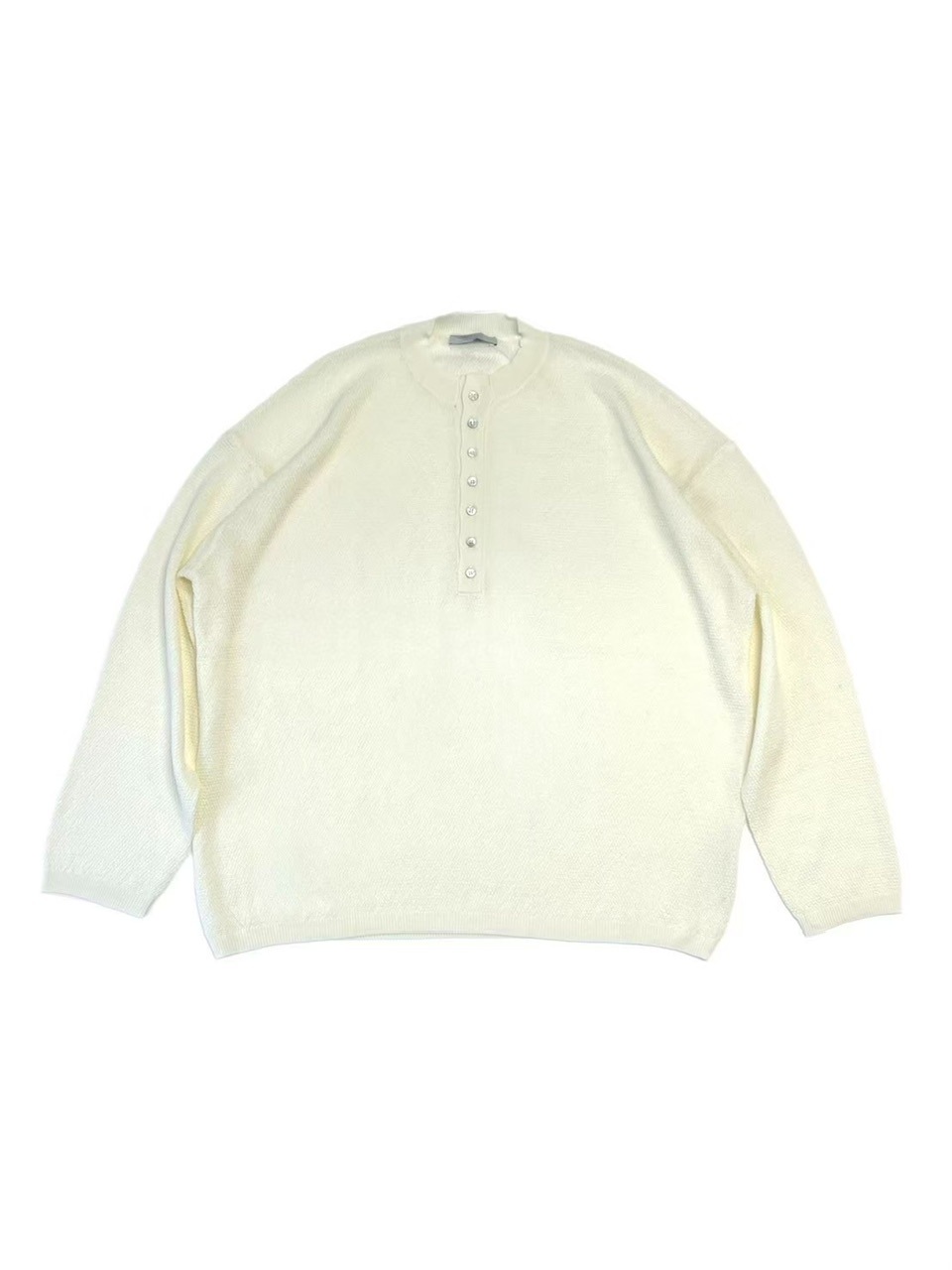 【Chikashitsu +】light touch henry neck knit / 【チカシツプラス】ライトタッチへンリーネックニット (3color)