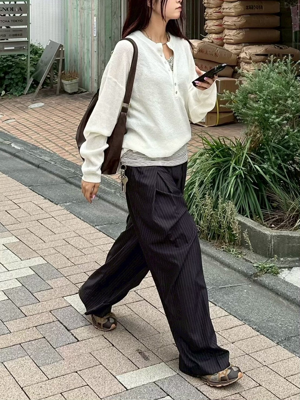 【Chikashitsu +】light touch henry neck knit / 【チカシツプラス】ライトタッチへンリーネックニット (3color)