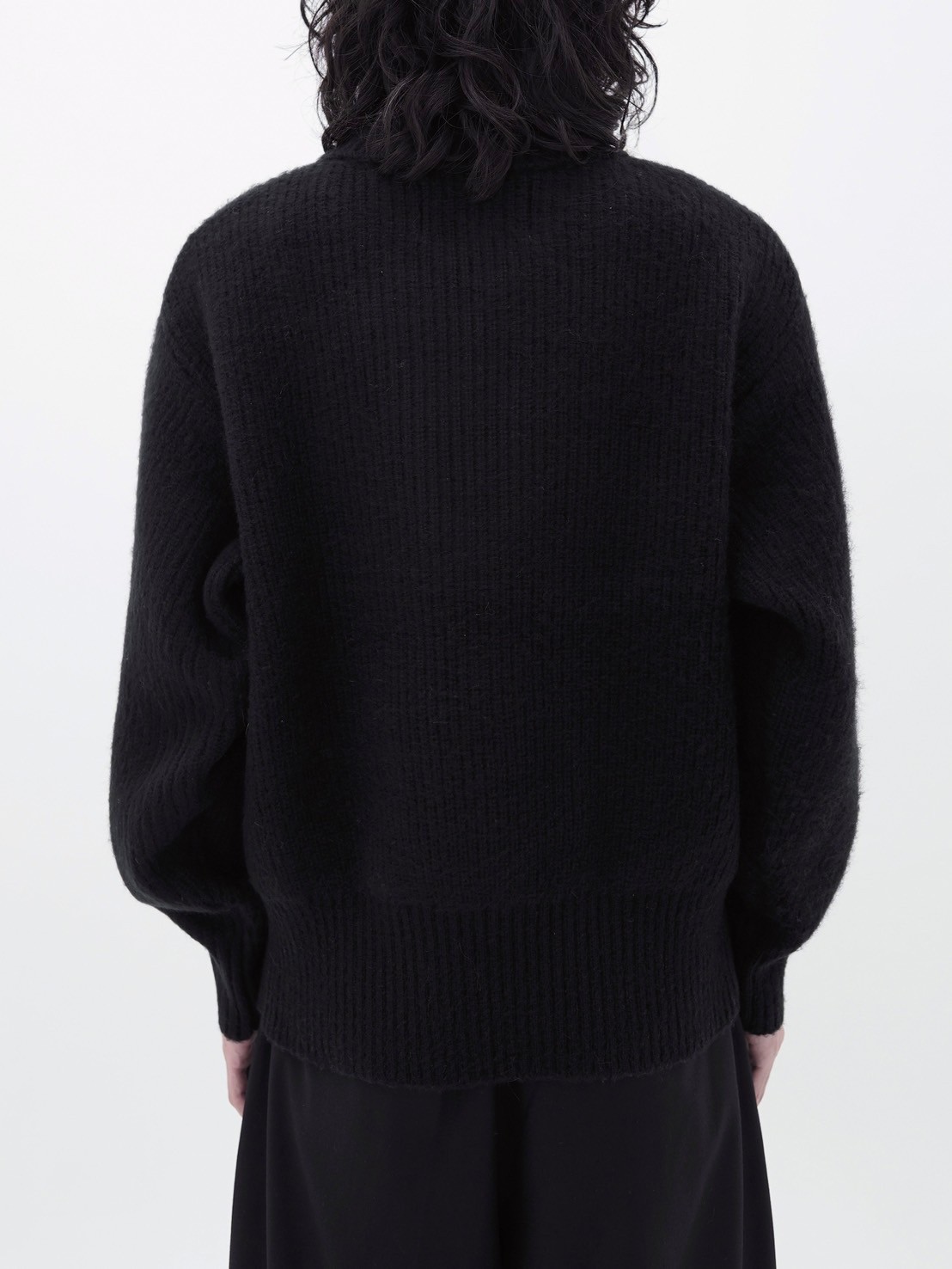 shishikuiCHINA ニット　　BLACK CS】Rib shaggy knit (black) | OUR BRAND,Chikashitsu +,CS