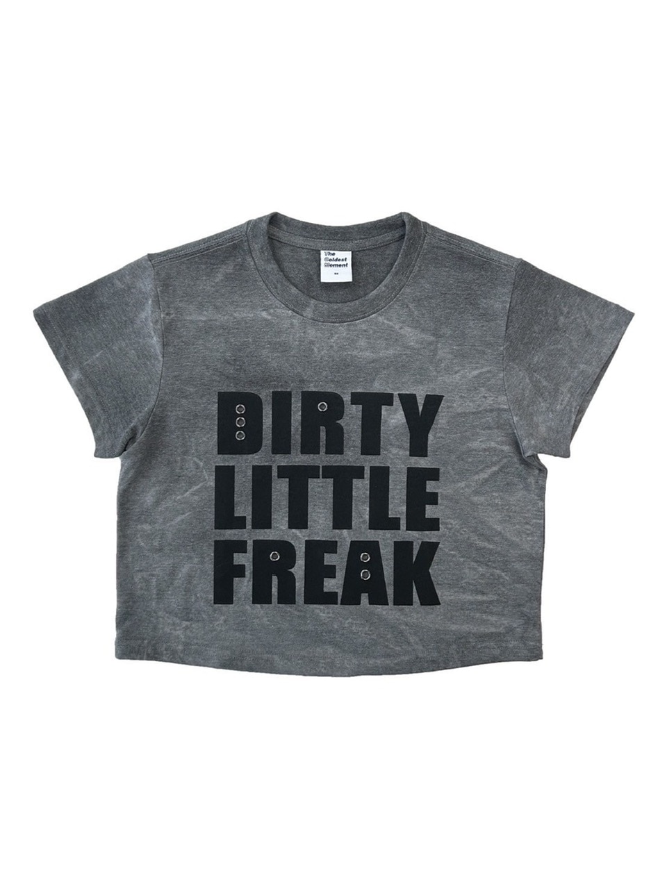 Tシャツ・カットソー THE COLDEST MOMENT TCM dirty little freak crop T charcoal THECOLDESTMOMENT】TCM dirty little freak crop T | OUR BRAND