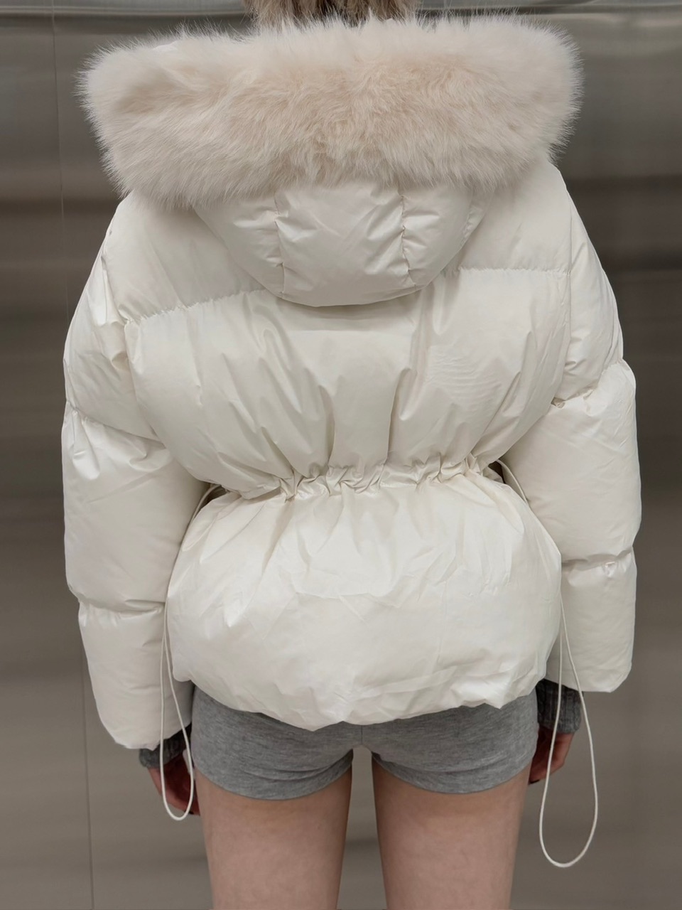 ジャケット・アウター fur docking multi pocket hooded coat fur docking multi pocket hooded coat