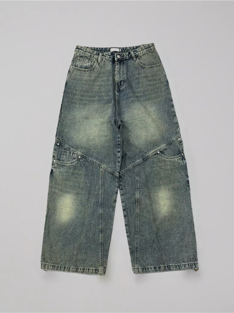 大阪店WEB限定【Chikashitsu +】double pocket wide denim pants (2color)