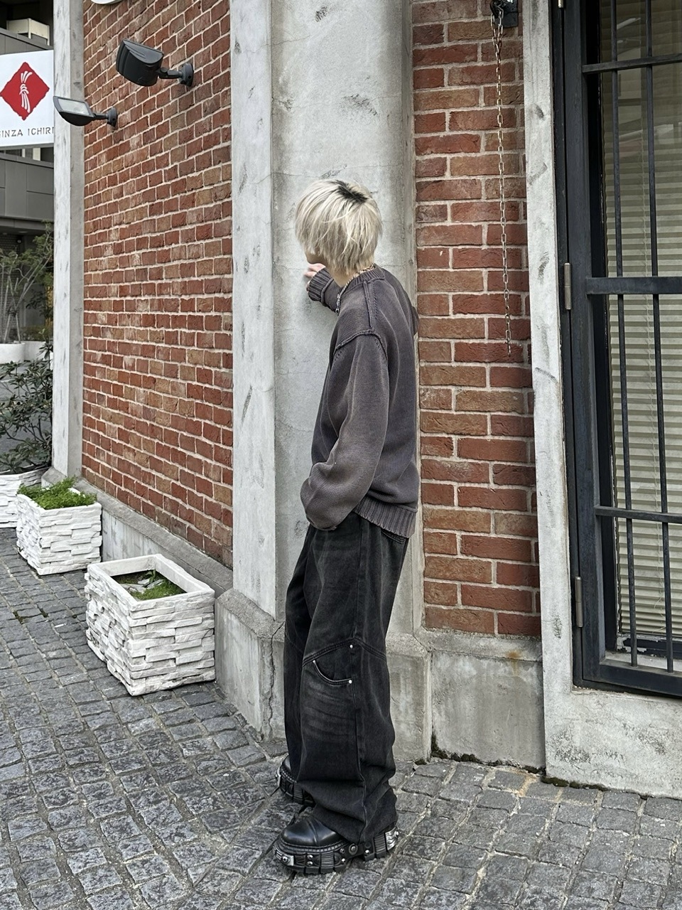 大阪店WEB限定【Chikashitsu +】double pocket wide denim pants (2color)