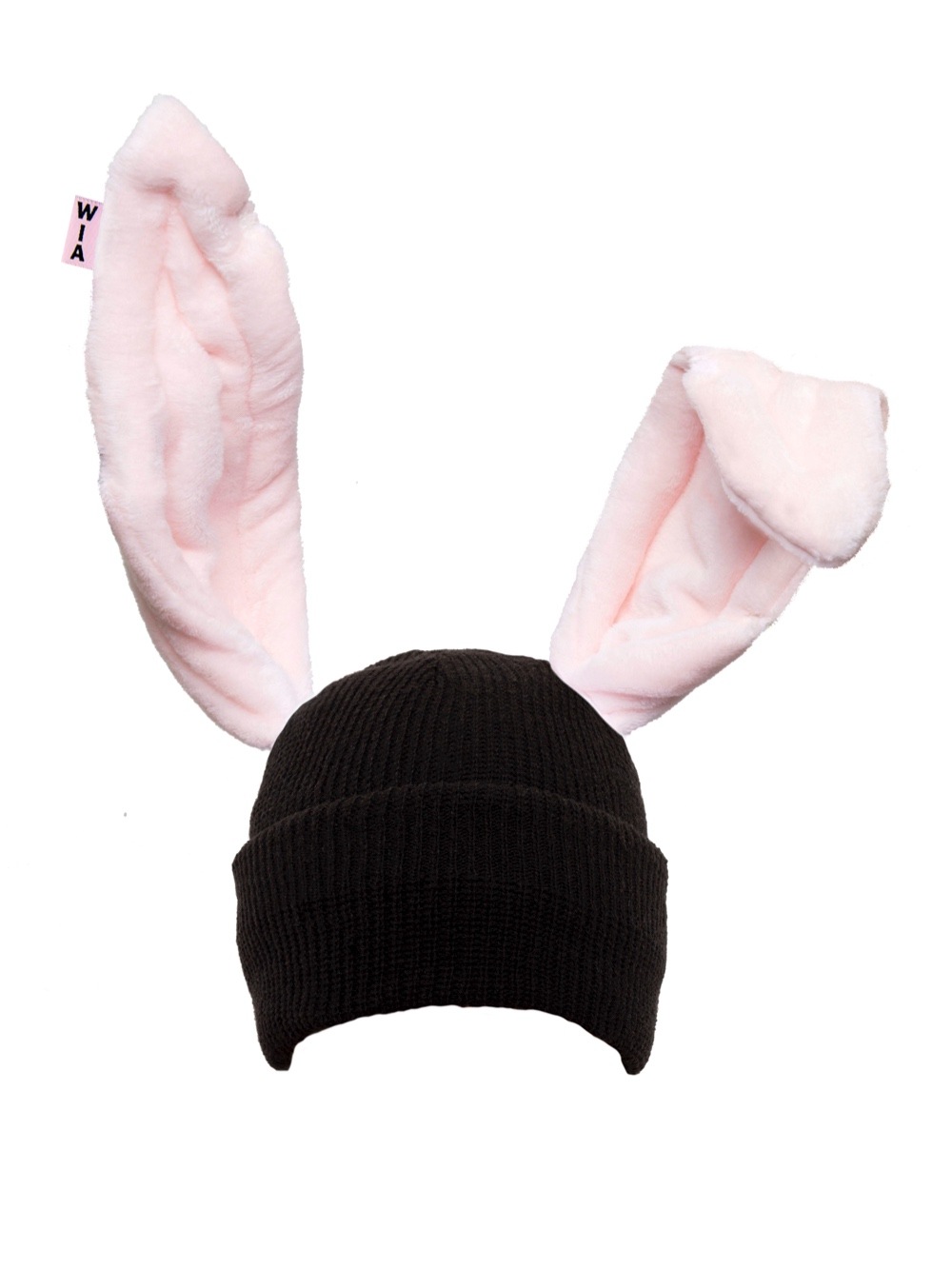 【W.I.A COLLECTION】HIDEEN PINK RABBIT BALACLAVA / BLACK W.I.A】HIDDEN PINK RABBIT BALACLAVA | OUR BRAND,W.I.A