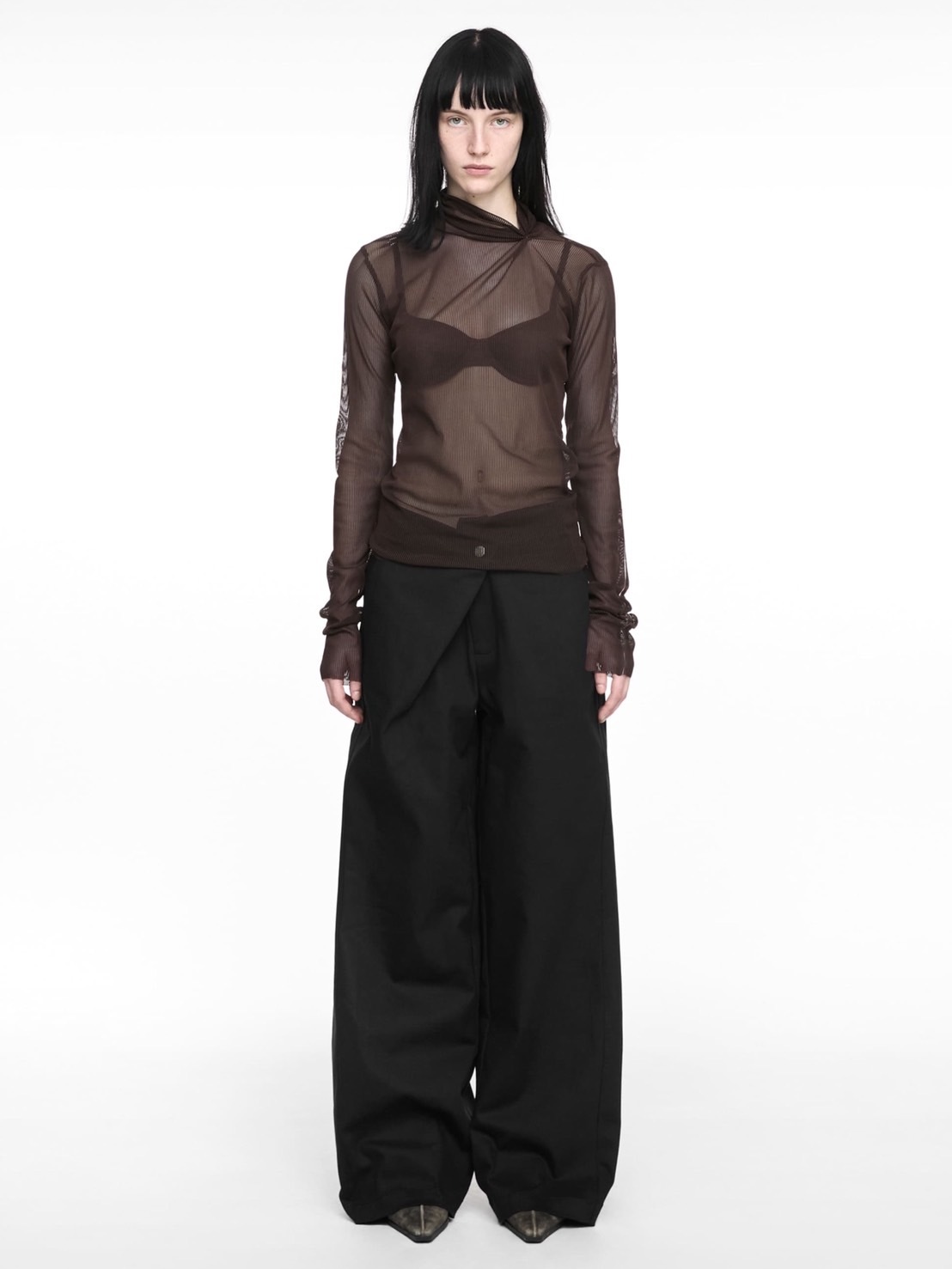 【NACHE】FOLDED WIDE PANTS (UNISEX)