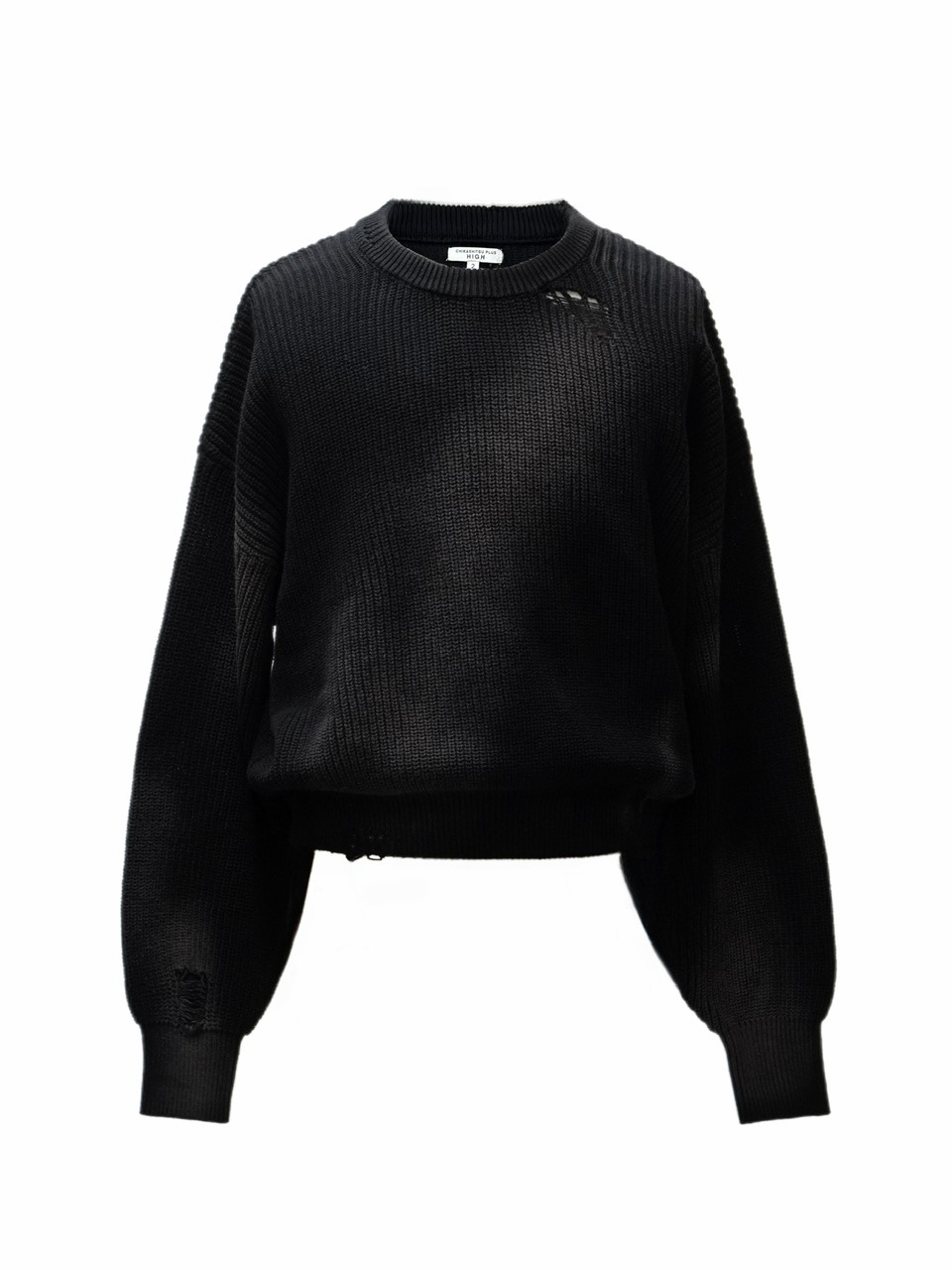 CHIKASHITSU PLUS HIGH】Cropped spray dyeing knit | OUR BRAND