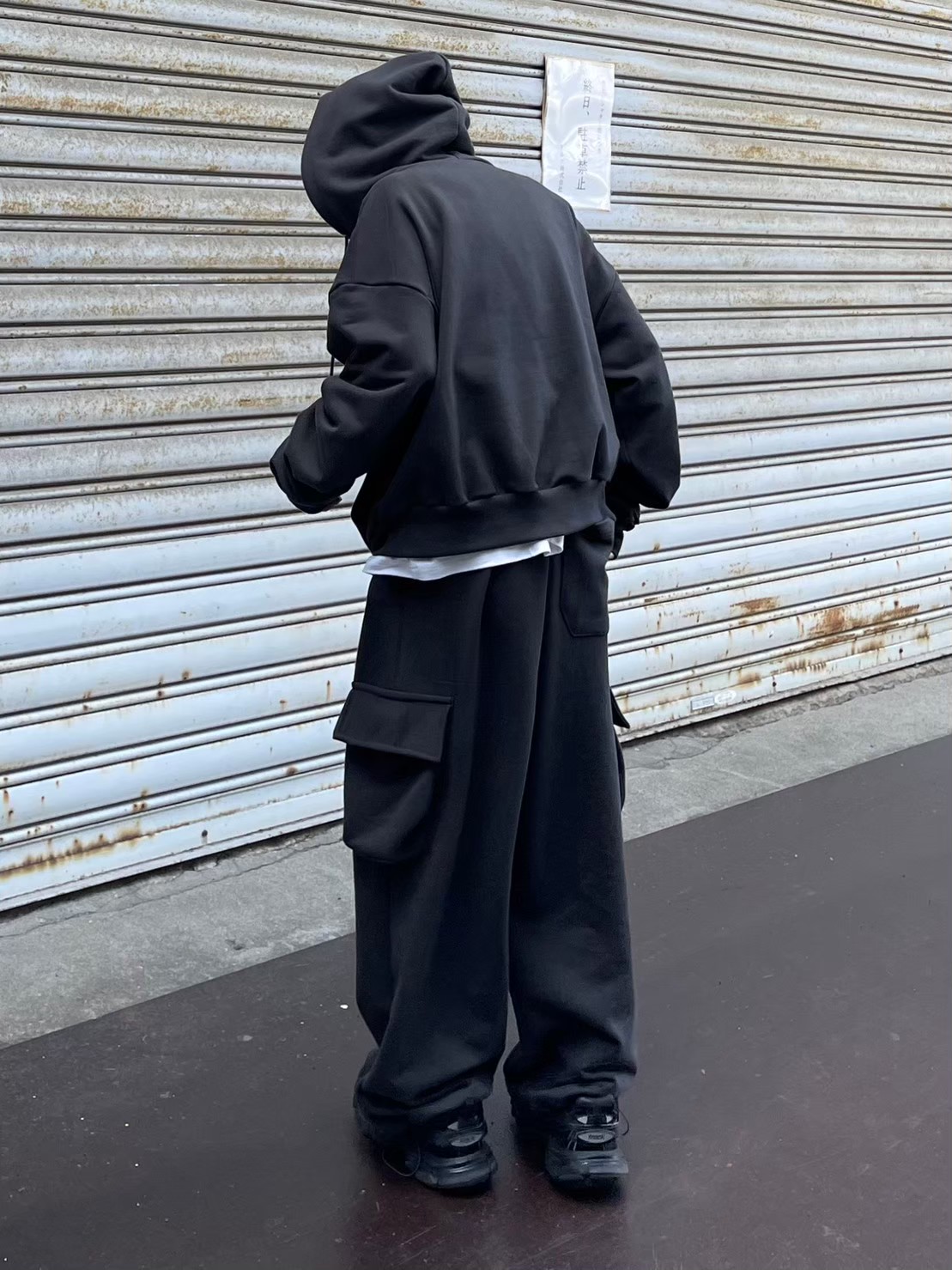 chikashitsu + スウェット セットアップ ブラック（CHIKASHITSU