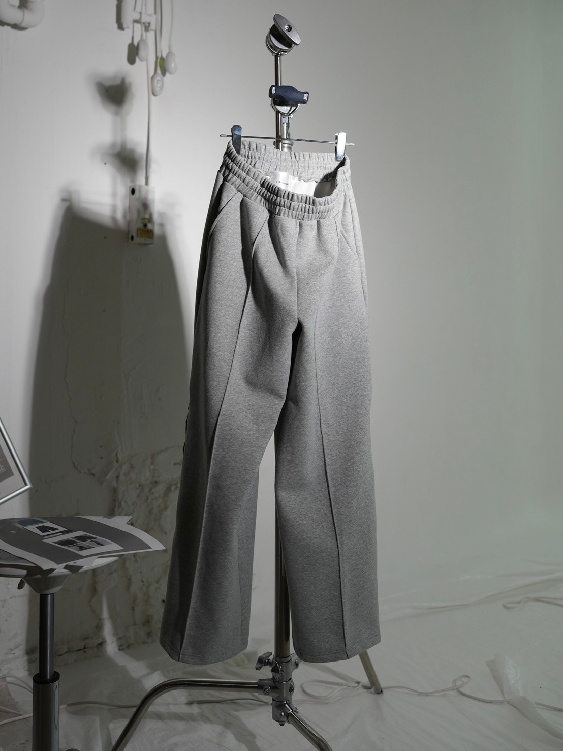 CS】Bonding flare zip wide pants (gray) | OUR BRAND,Chikashitsu +