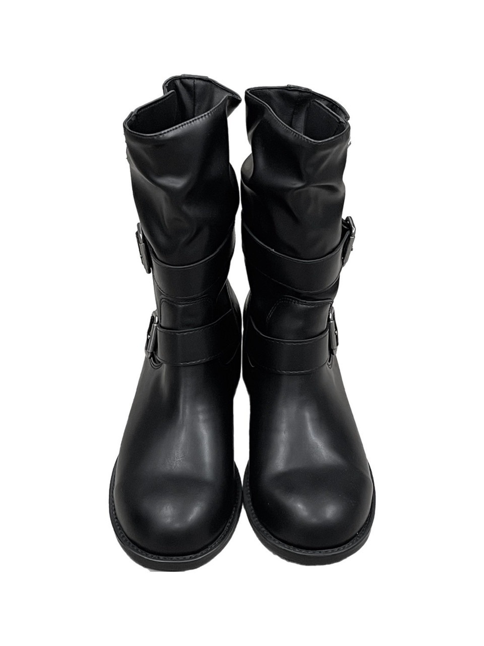 ミドルブーツ VIRON Women Boots C199203A90WBLACK Black 受注制【OaKS】belt strap middle boots | OUR BRAND,OaKS