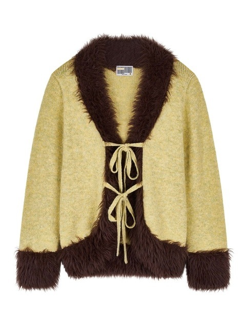 【YOUTHBATH】Fur collar cardigan