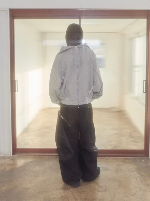 人気 ★SURGERY★ BACK FORTH SWEAT JACKET surgery back-forth sweat jacket 'black'