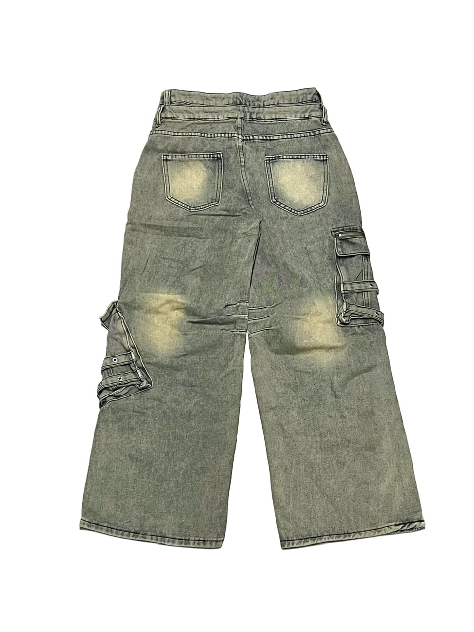 受注制【Never mind the XU】layered denim pants / 【エックスユー