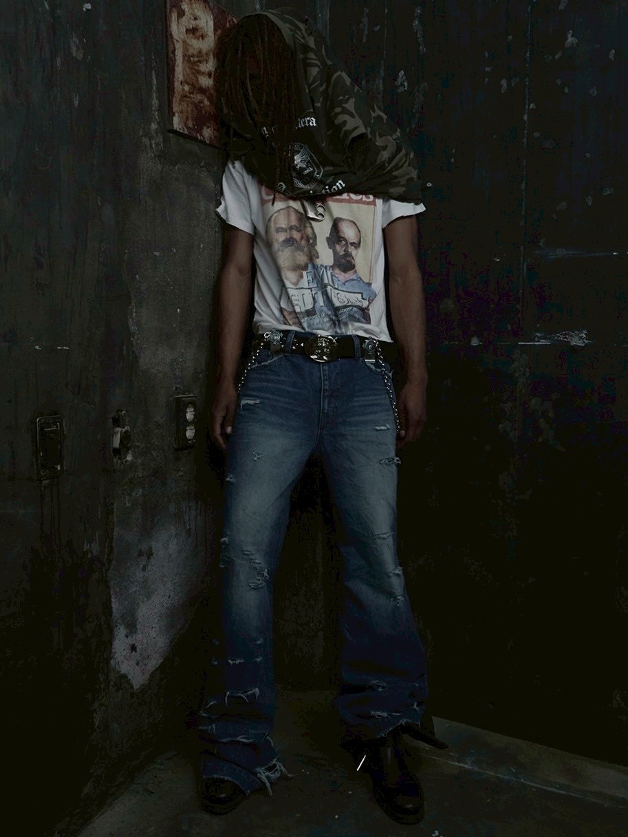 SUNDAY OFF CLUB】RAVAGE Flared Denim | OUR BRAND,SUNDAY OFF
