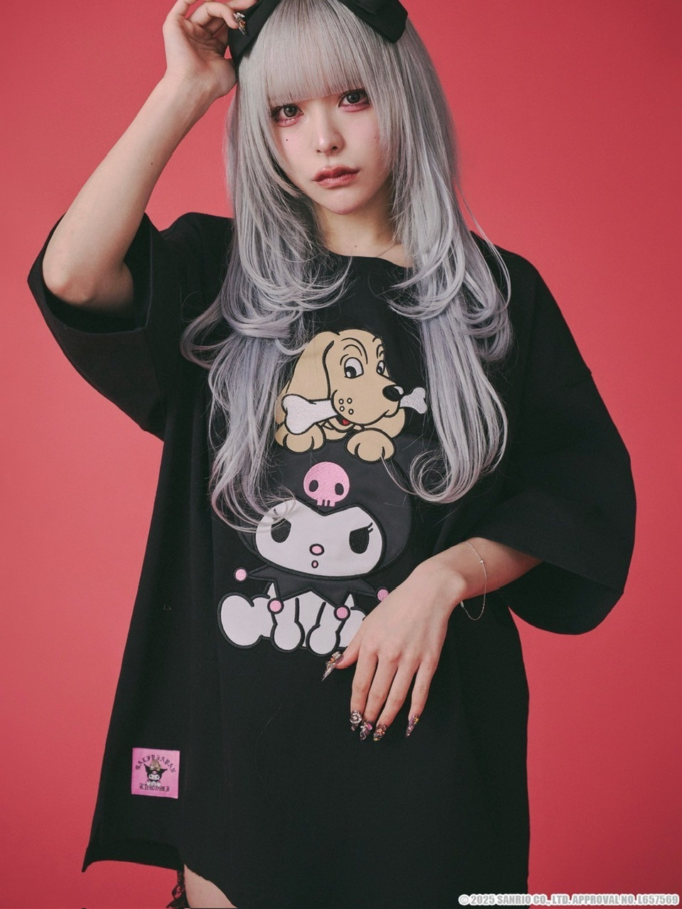 GALFY クロミ Tシャツ クロミ×GALFY(ガルフィー) クロミちゃんとGALFYの半袖TEE - Ink