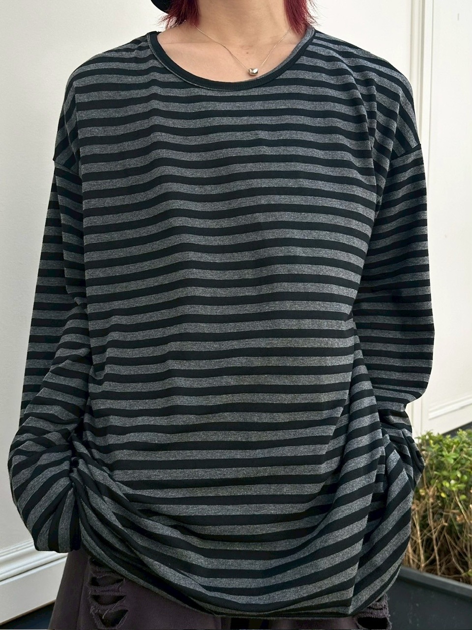 【KOOLOSET】Pigment Stripe Long Sleeve LUV CODE】stripe long sleeve tee | OUR BRAND,LUV CODE
