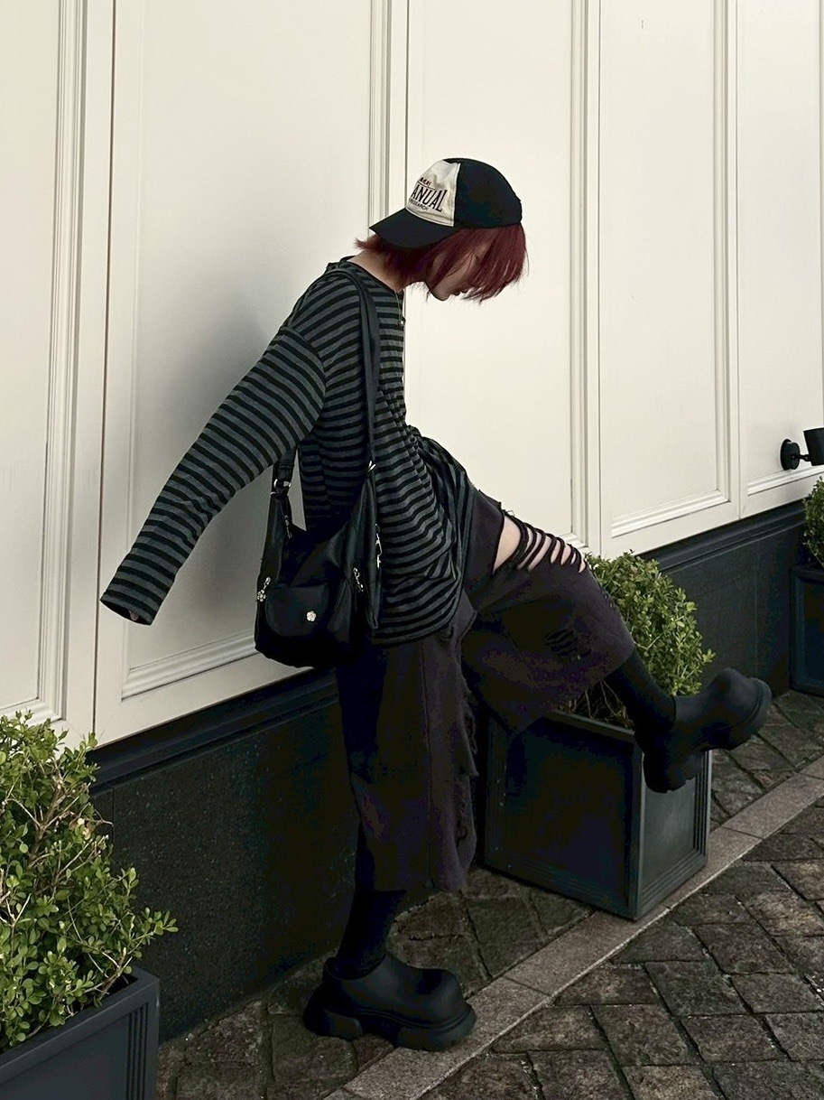 受注制【LUV CODE】stripe long sleeve tee | OUR BRAND,LUV CODE