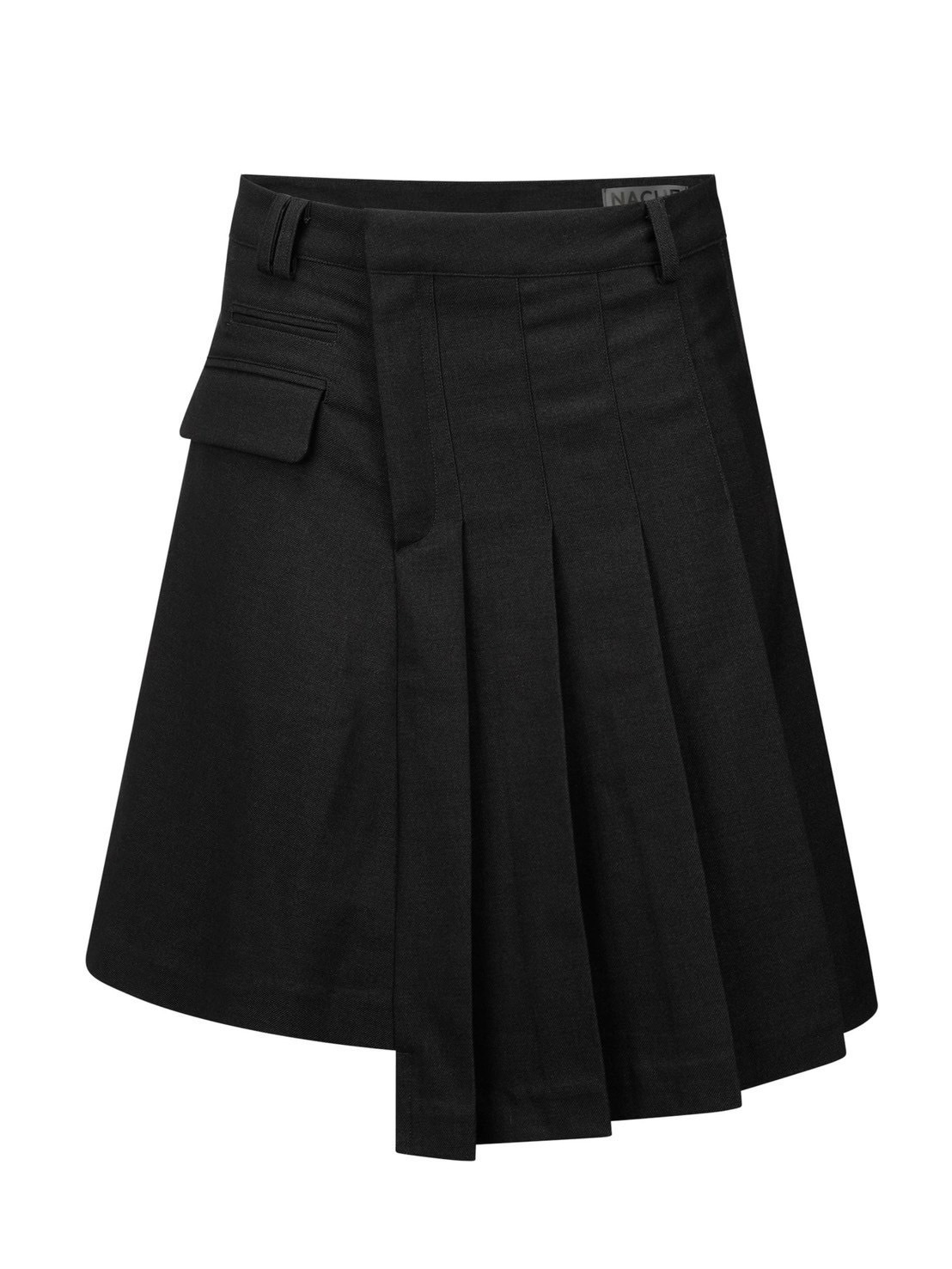 【NACHE】MAGNETIC PLEATED MIDI SKIRT