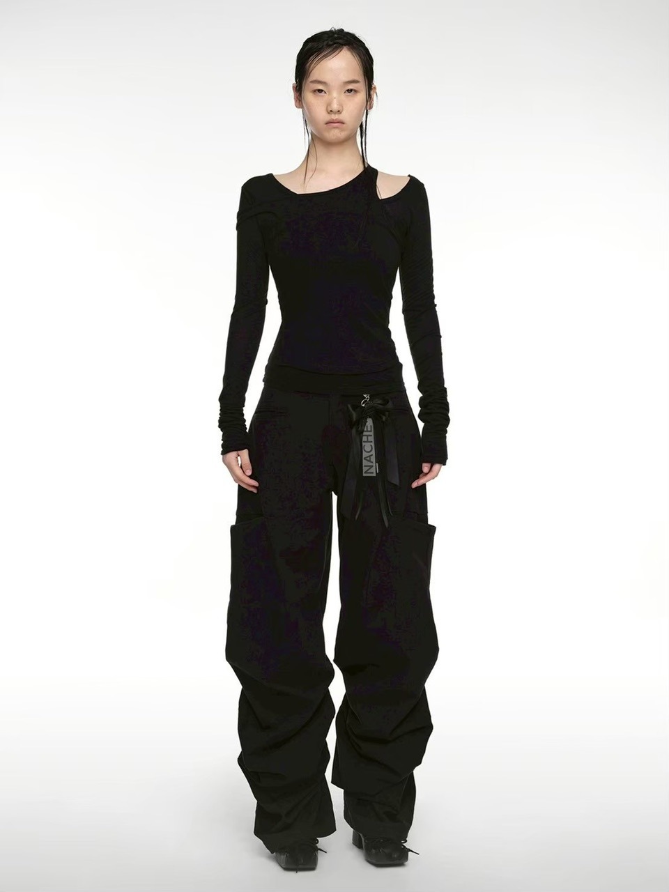 メンズウェア Black Watch Wide Pants NACHE】PINTUCK WIDE PANTS (UNISEX) | OUR BRAND,NACHE | PRESSING