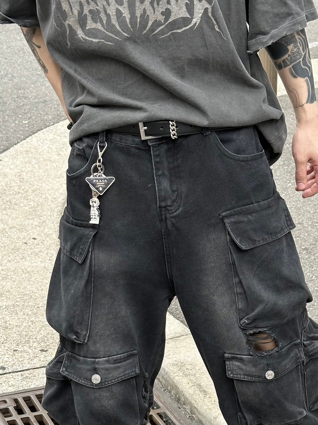 受注制【Chikashitsu +】real leather chain belt | OUR BRAND