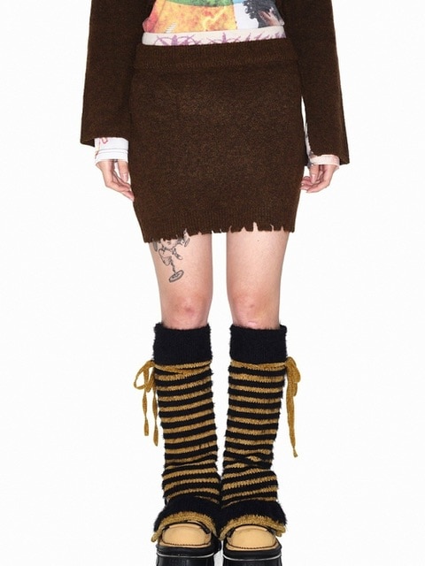 ★YOUTHBATH★Stripe open leg warmer_black★正規品/直送料込 YOUTHBATH】Stripe open leg warmer | OUR BRAND,YOUTHBATH