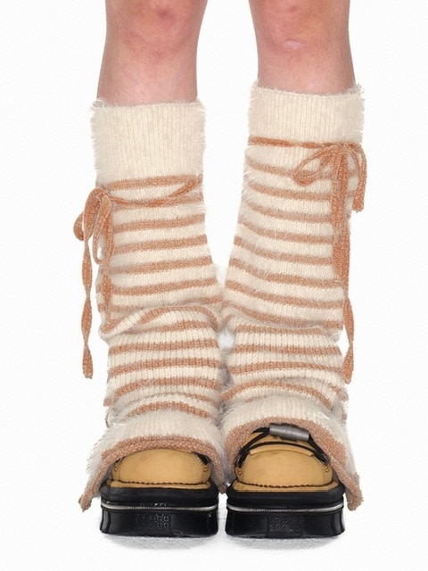 ★YOUTHBATH★Stripe open leg warmer_black★正規品/直送料込 YOUTHBATH】Stripe open leg warmer | OUR BRAND,YOUTHBATH