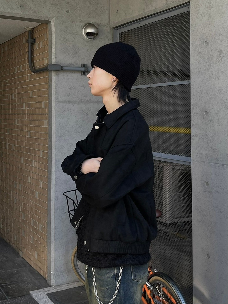 ジャケット・アウター Chikashitsu +fake suede blouson 受注制【Chikashitsu +】fake suede zipper blouson (3color