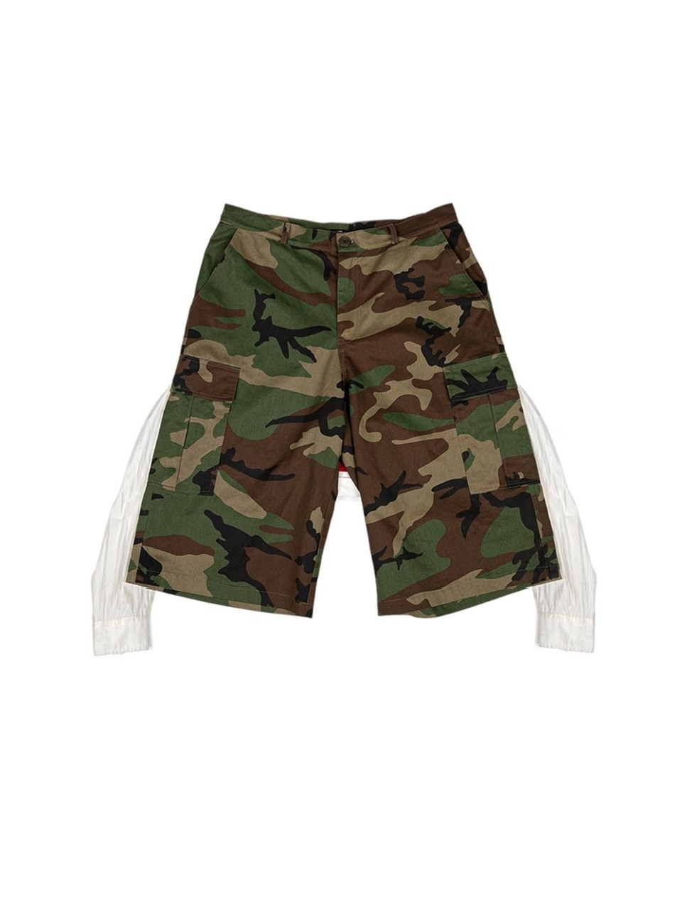 ●SUNDAYOFFCLUB●Layered Racing Shirt with Camouflage Shorts SUNDAY OFF CLUB】Layered Racing Shirt with camouflage Shorts